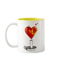Heart Candle mugs