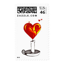 Heart Candle stamps