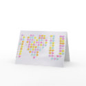 heart candy card on light background