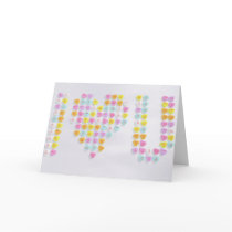heart candy card on light background