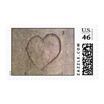 Heart Carved in a Tree Stamp