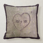Heart Carved in a Tree pillows