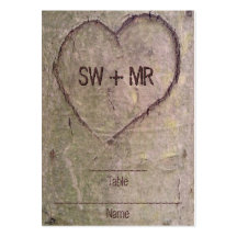 Heart Carved in Tree, Custom Romantic Nature Business Card