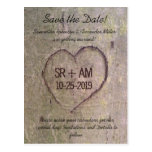 Heart Carved in Tree, Custom Romantic Nature Postcards