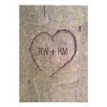 Heart Carved in Tree RSVP Reply Card Custom Invitation