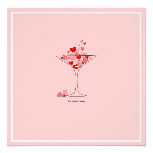 Heart Champagne Bachelorette Party Invitation