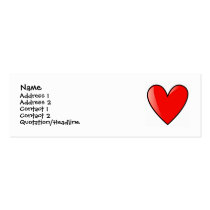 heart, Check out back! Cute Kid Card business cards
