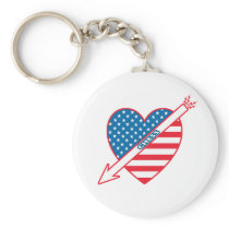 Heart Chess Patriot Keychains