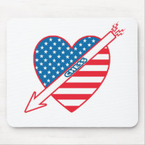 Heart Chess Patriot Mousepad