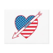 Heart Chess Patriot Postcards