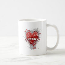 Heart Chopin Coffee Mugs
