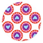 heart circle pattern stickers