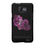 Heart clefs Music notes and polka dots – pink Samsung Galaxy S Cases
