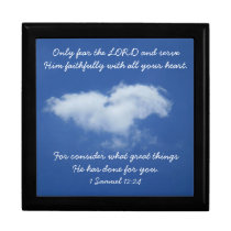 Heart cloud gift box with Scripture from 1 Samuel