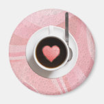 HEART COFFE CUP by SHARON SHARPE Fridge Magnet