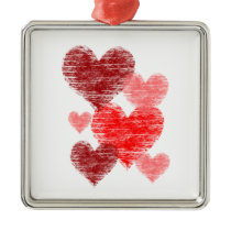 Heart Collage ornaments
