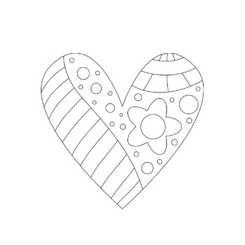 heart coloring design postcard d2396576543941601647mpi 500 Heart #2