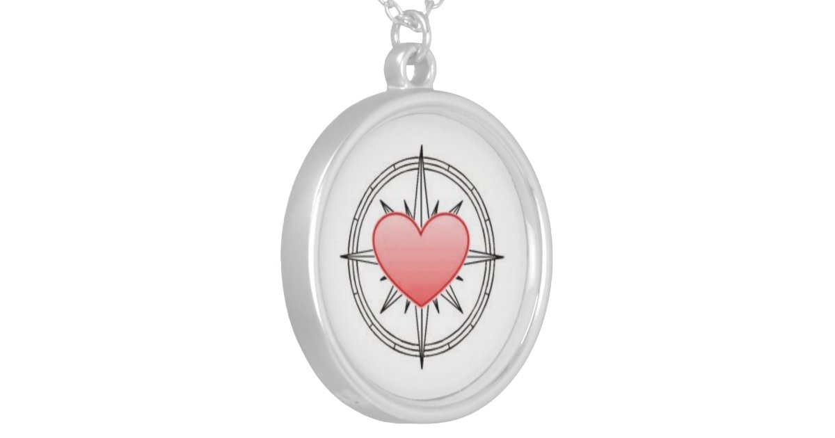 Heart Compass Pendant Zazzle