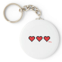 Heart Containers - Gamer, geek video games Life Key Chain