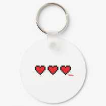 Heart Containers - Gamer, geek video games Life keychains by CasuallyHardcore Heart Containers - Gamer, geek video games Life keychains