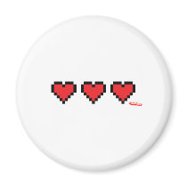 Heart Containers - Gamer, geek video games Life magnets by CasuallyHardcore Heart Containers - Gamer, geek video games Life magnets