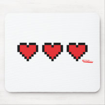 Heart Containers - Gamer, geek video games Life Mouse Pad
