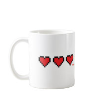 Heart Containers - Gamer, geek video games Life mugs