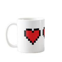 Heart Containers - Gamer, geek video games Life mugs