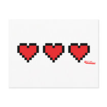 Heart Containers - Gamer, geek video games Life postcards by CasuallyHardcore Heart Containers - Gamer, geek video games Life postcards