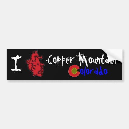 Heart Copper Mountain Colorado bumperflare Bumper Sticker