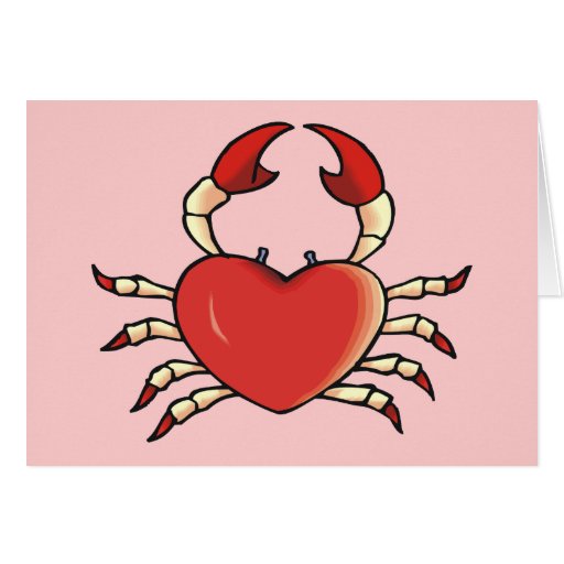 Heart Crab Card Zazzle