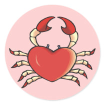 Heart Crab stickers by animalworld Heart Crab stickers