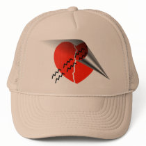 Heart Crack Tire Track Curled up Heart hats by ValentinesDayHearts Heart Crack Tire Track Curled up Heart hats