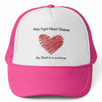 heart crayon, Help Fight Heart Disease, My Dad ... hats