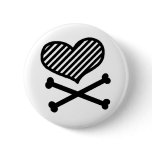 Heart & Crossbones Button