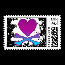 HEART & CROSSBONES postage
