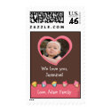 Heart Cupcakes Girl Photo Stamps stamp