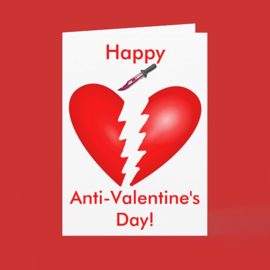 Heart Cut in Two Card card