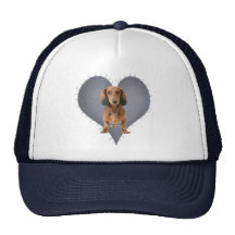 Heart Dachshund Mesh Hats