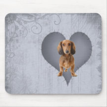 Heart Dachshund Mouse Pad