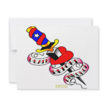 Heart & Dagger Death Before Dishonor Custom Invites