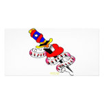Heart &amp; Dagger Death Before Dishonor Personalized Photo Card