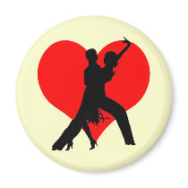 Heart dance refrigerator magnets