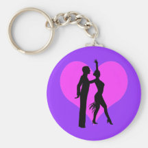 Heart dancers key chain