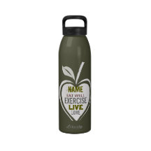 Heart Design  Custom Name Love Live Drinking Bottle