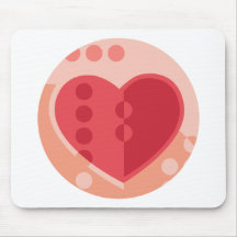 heart design mouse pads