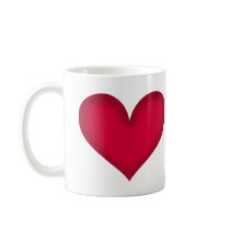 heart design coffee mug