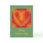 Heart design with stars for Mother's Day Cards