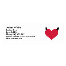 Heart devil business cards