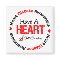 Heart Disease Awareness Get Checked magnets